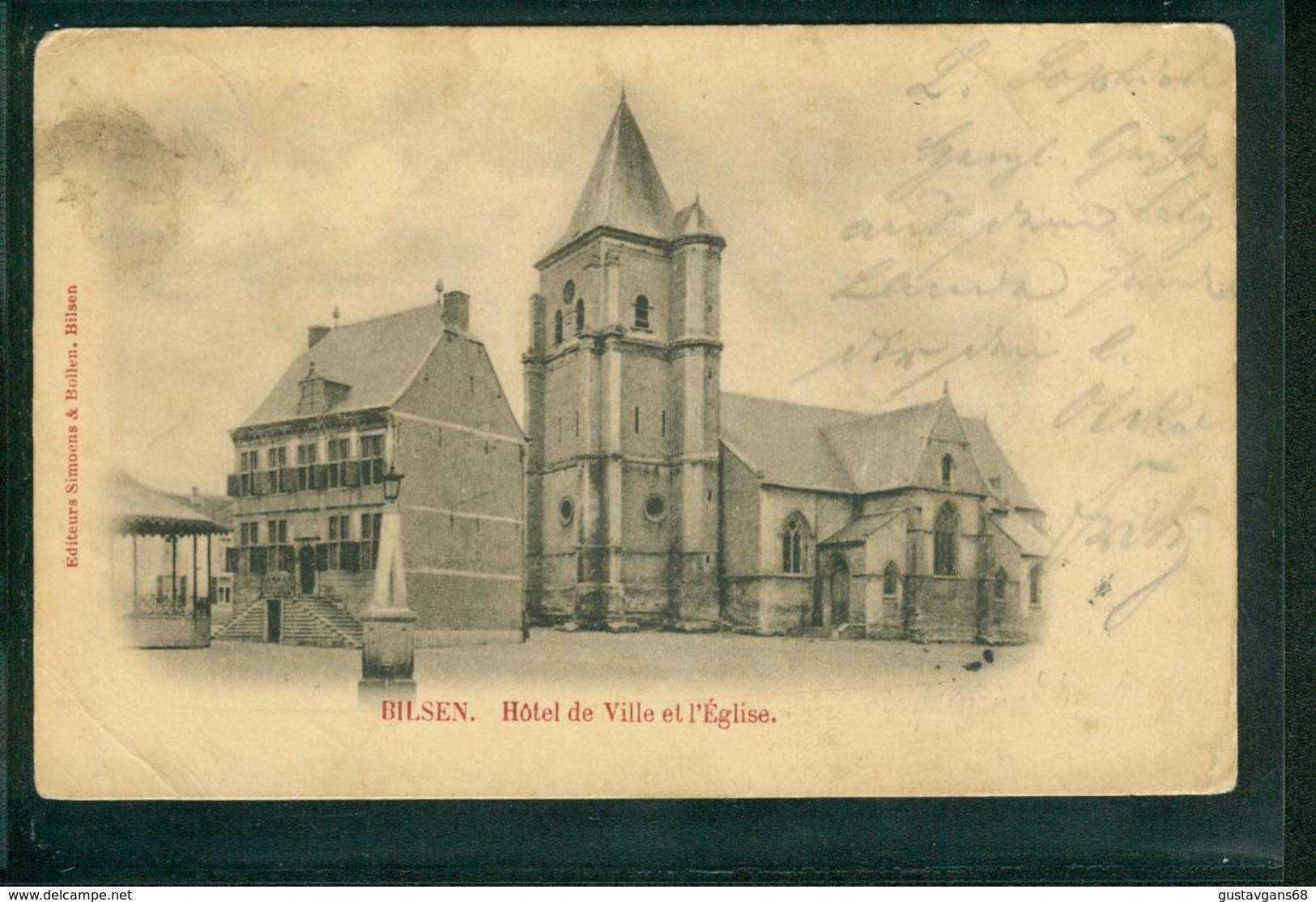 AK Bilsen, Bilzen, Hotel De Ville Et L`Eglise, Gel 1901, (997) - Bilzen