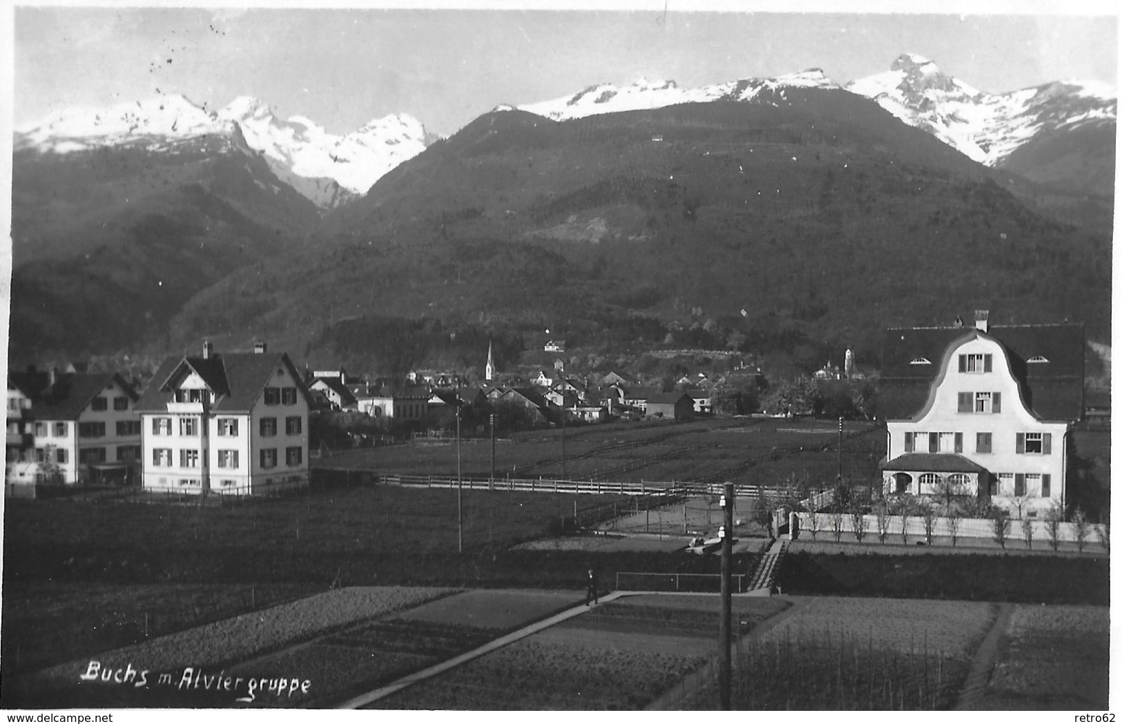 BUCHS &rarr; Vor Bald 90 Jahren Ein Kleines Dorf Anno 1929  &#x25BA;mit Interessantem Hotel-Stempel&#x25C4; - Buchs