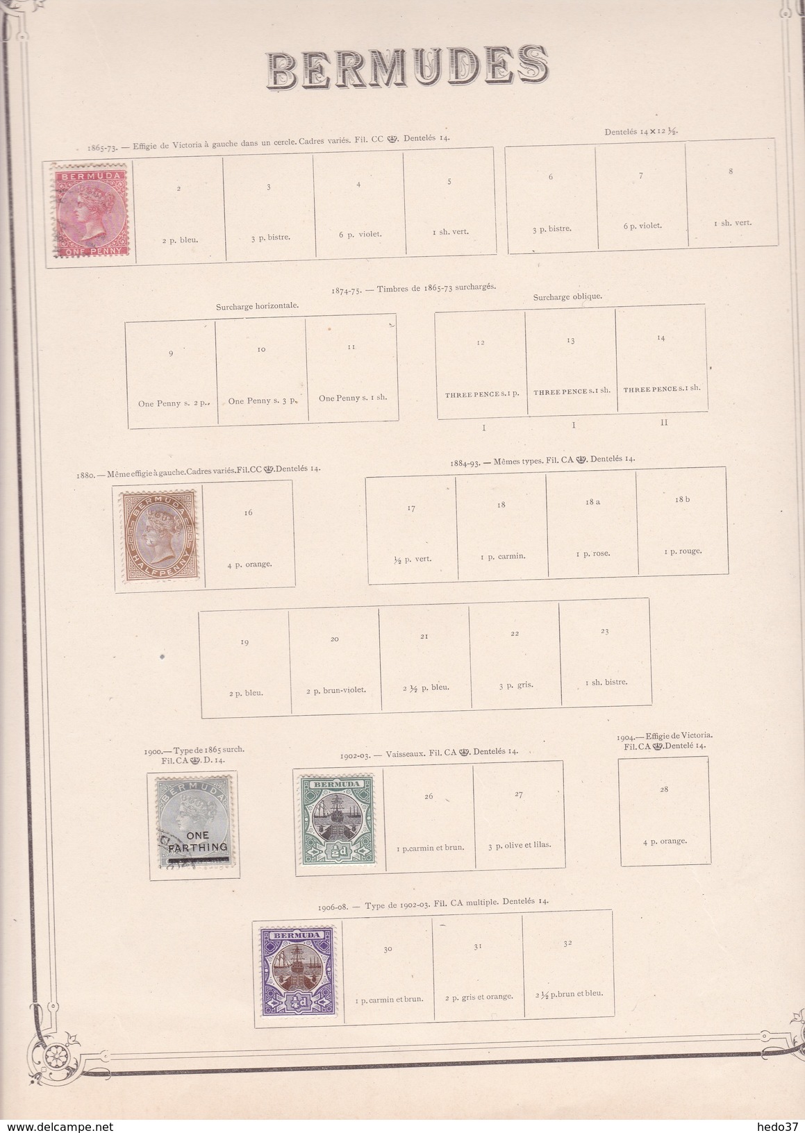 Bermudes - Collection Vendue Page Par Page - Timbres Oblitérés / Neufs *(avec Charnière) -Qualité B/TB - Bermudes