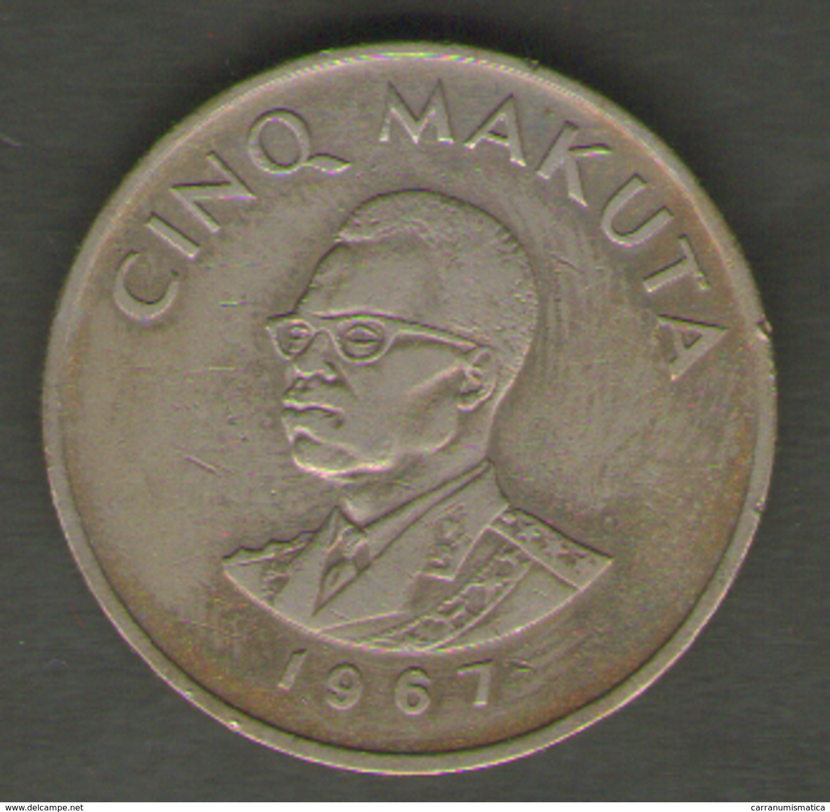 CONGO 5 MAKUTA 1967 - Congo (República Democrática 1964-70)