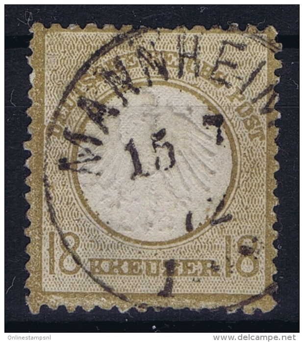 Deutsche Reich:  Mi Nr 11  1872  Gestempelt/used/obl Mannheim Has A Thin - Gebraucht