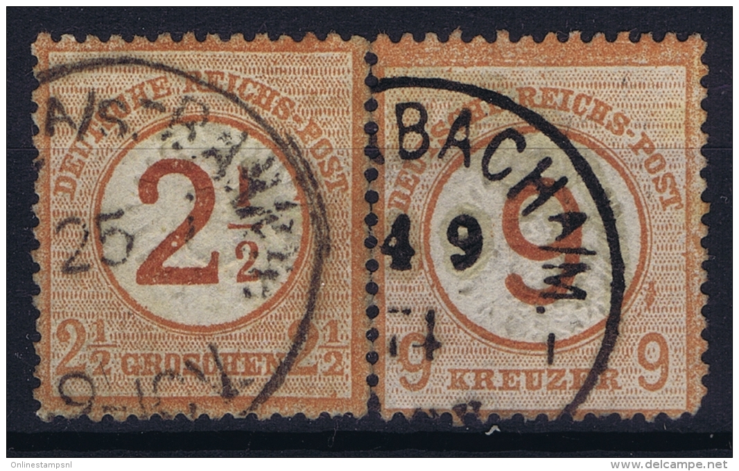 Deutsche Reich:  Mi Nr 29 + 30    Gestempelt/used/obl  1874 - Gebraucht