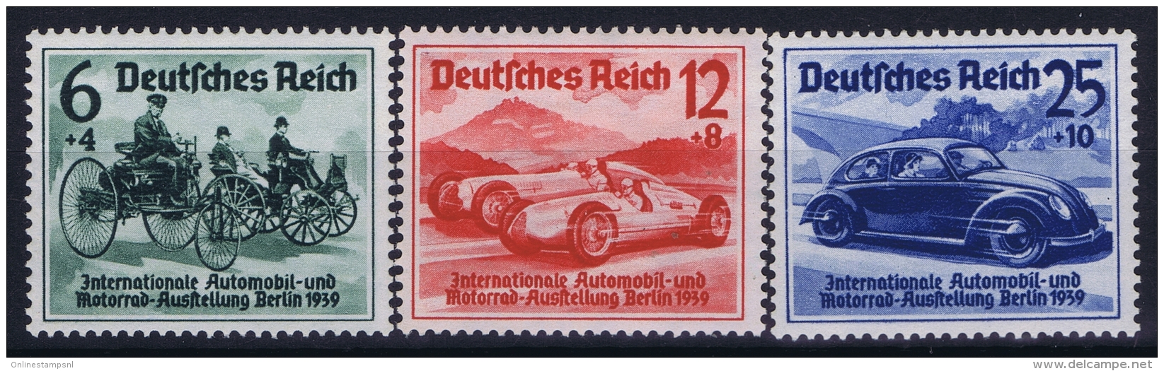 Deutsche Reich:  Mi Nr 686- 688 MNH/**/postfrisch/neuf Sans Charniere 1939 Automobil Ausstellung - Ungebraucht