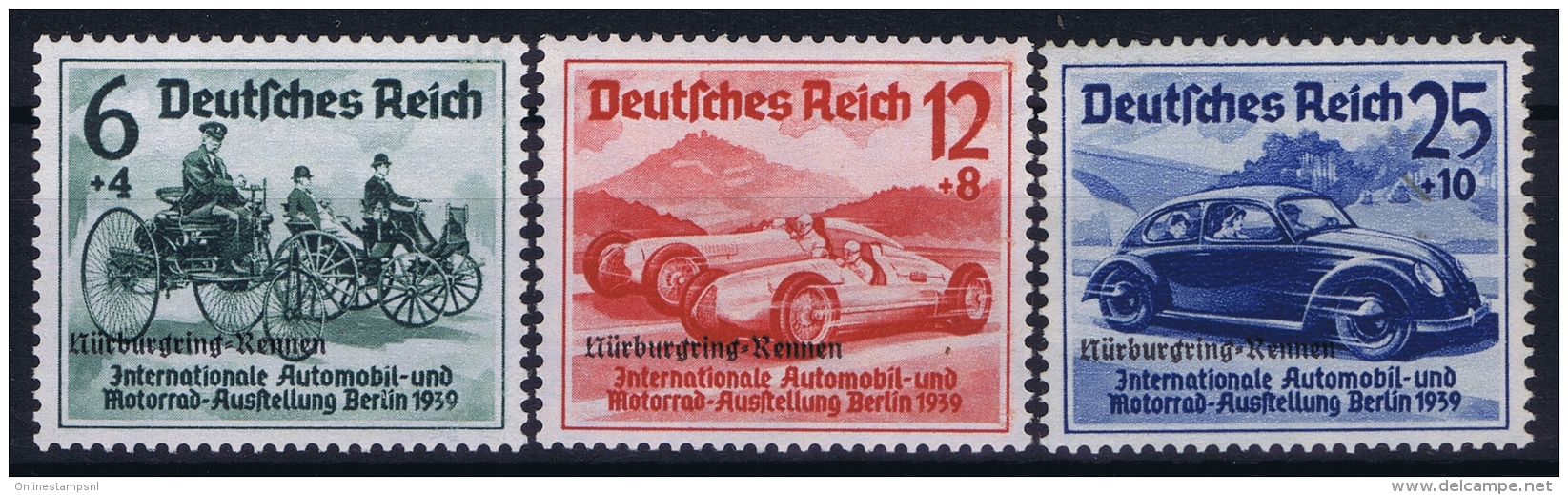 Deutsche Reich:  Mi Nr 695- 697 MNH/**/postfrisch/neuf Sans Charniere 1939 Nürburgring-Rennen - Ungebraucht