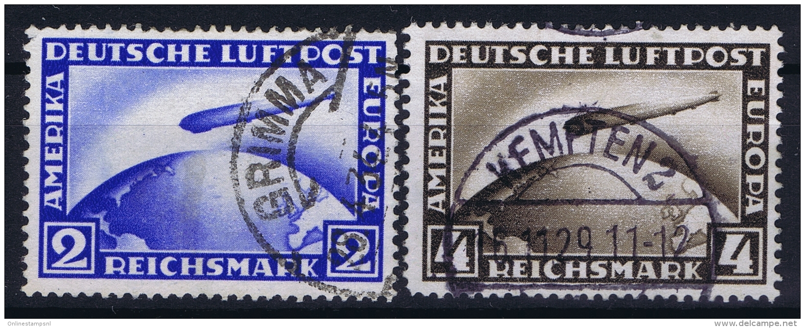 Deutsche Reich:  Mi Nr 423 -424  Gestempelt/used/obl. 1928 - Luft- Und Zeppelinpost