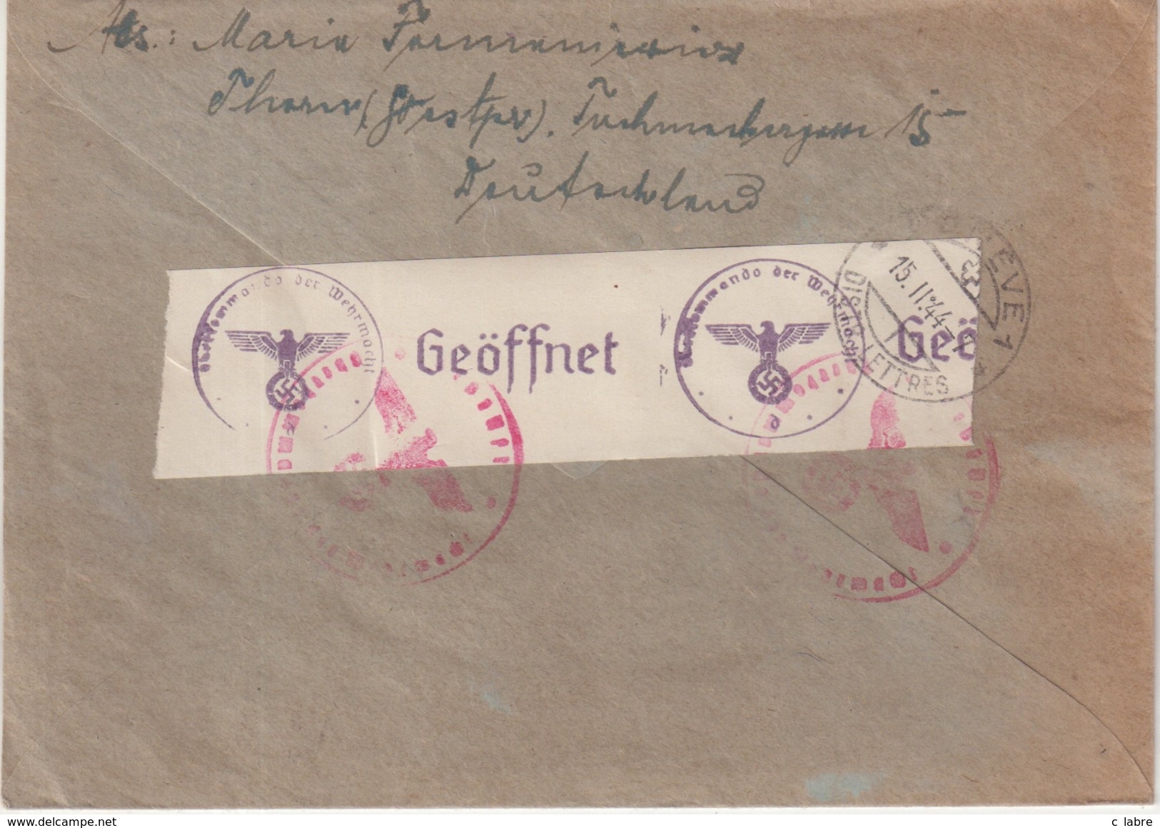 ALLEMAGNE : 5 LETTRES . DE PG RUSSES . POUR LE CICR DE GENEVE . 1944/45 . - Briefe U. Dokumente