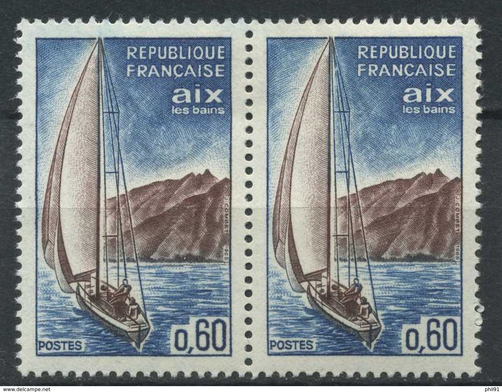 FRANCE    Aix Les Bains  Paire  N° Y&T  1437  ** - Unused Stamps