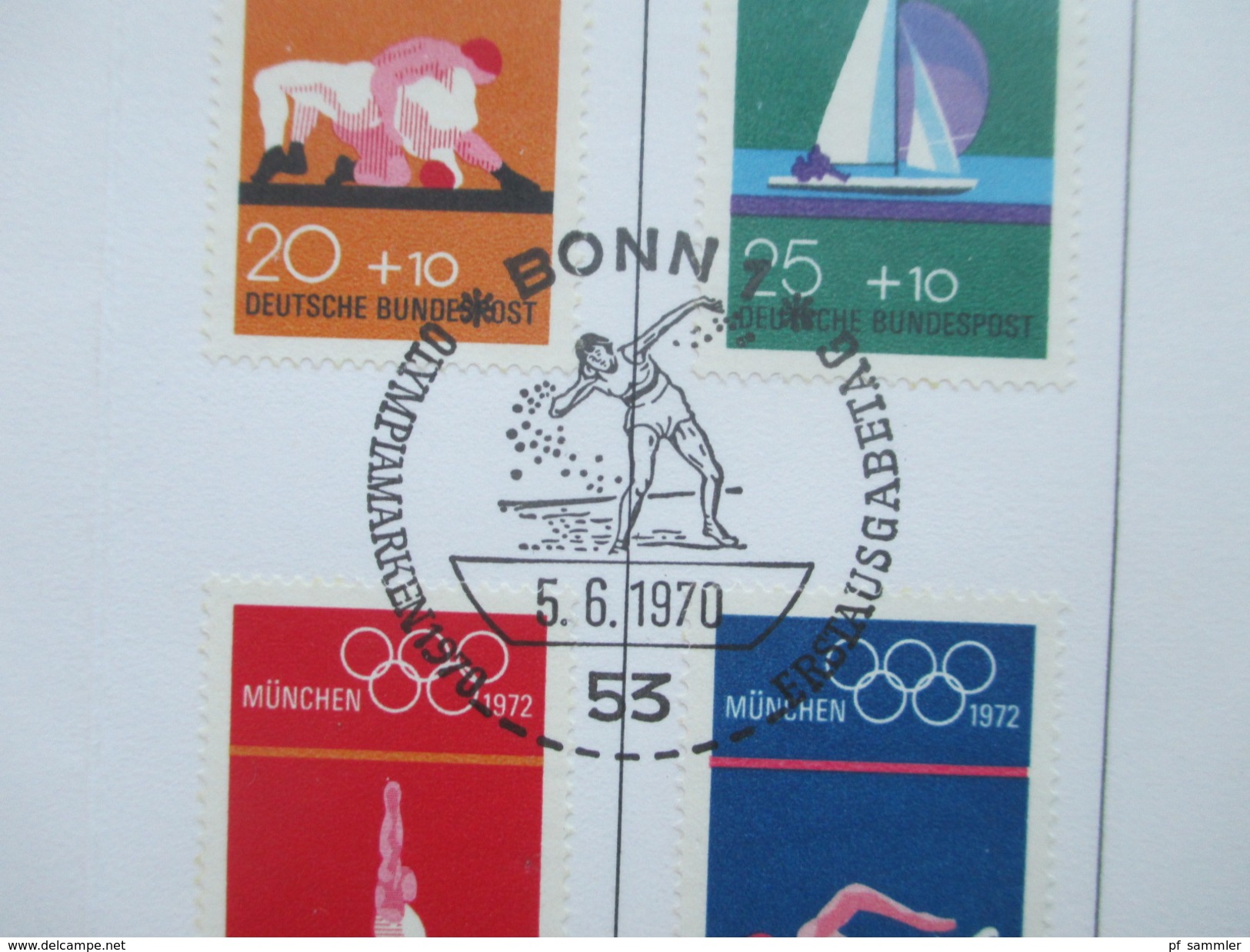 Olympische Spiele München 1972 Sammlung Sonderbelege / Karten mit Blocks und besseren Stücken!! Hoher Katalogwert!!