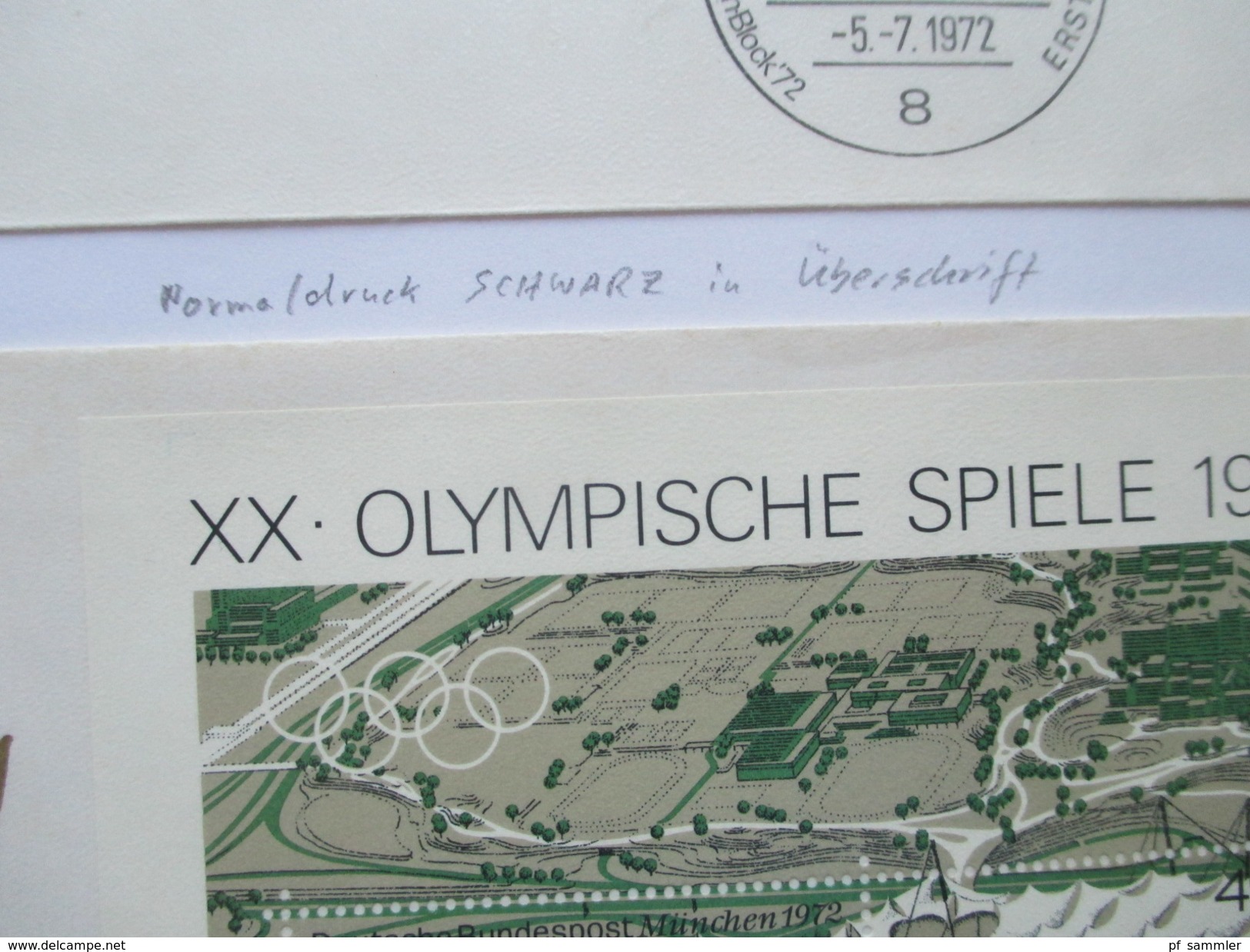 Olympische Spiele München 1972 Sammlung Sonderbelege / Karten mit Blocks und besseren Stücken!! Hoher Katalogwert!!