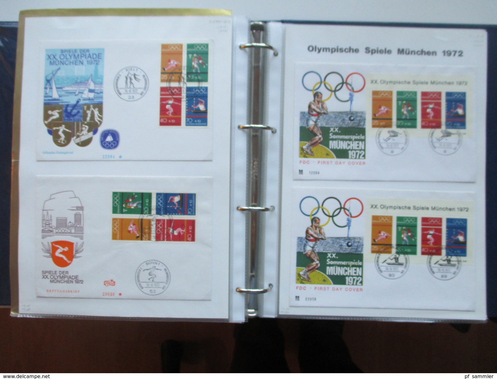 Olympische Spiele München 1972 Sammlung Sonderbelege / Karten mit Blocks und besseren Stücken!! Hoher Katalogwert!!