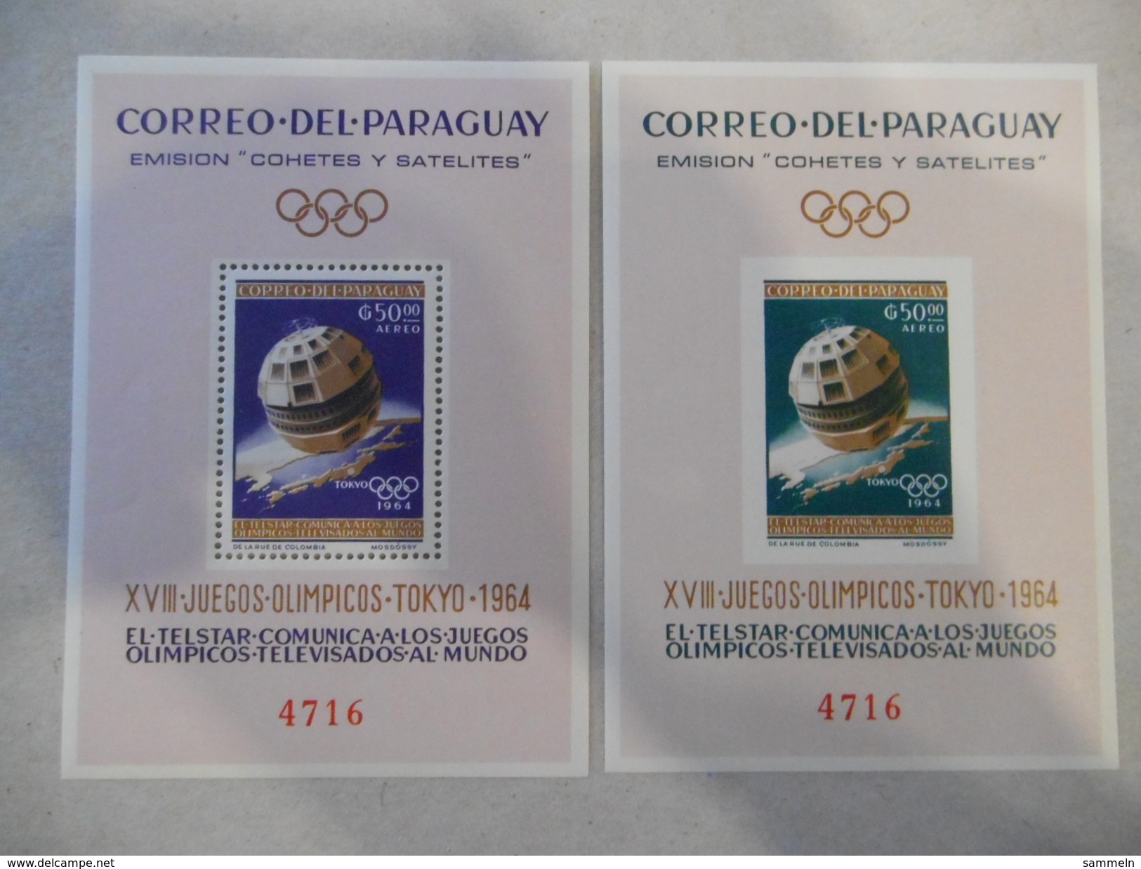 Y420 Paraguay Souv.sheet 54 + 55 Mnh - Tokio 1964, Olympiade Sommer, Space, Weltraum - Paraguay