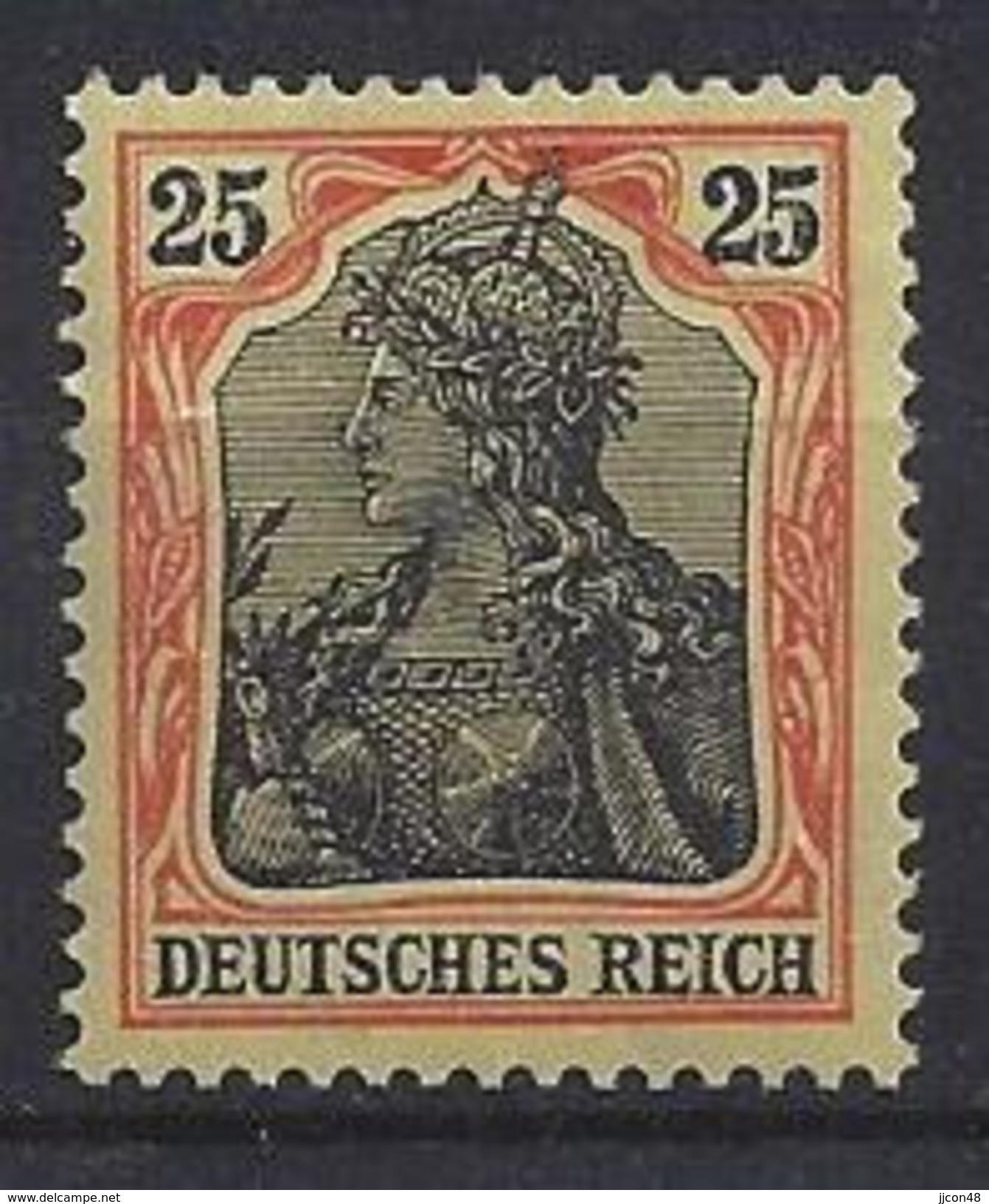 Germany 1915  Germania  25pf (**) MNH  Mi.88 II - Ungebraucht