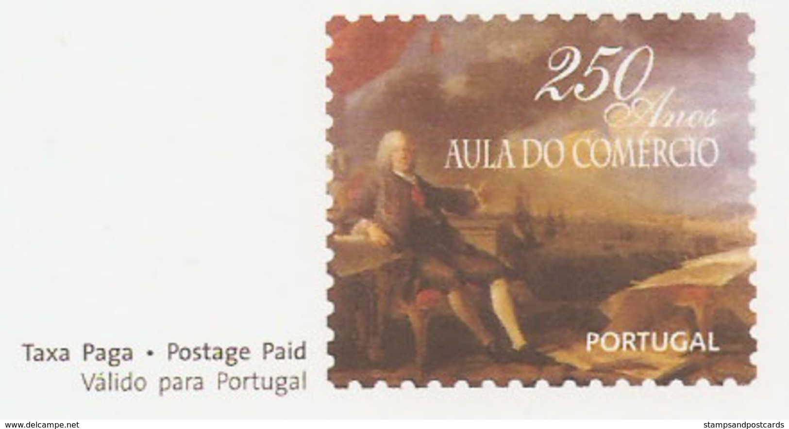 Portugal Carte Entier Postal Ecole Du Commerce Marquis De Pombal Illuminisme 2009 Postal Stationary Commercial School - Ganzsachen