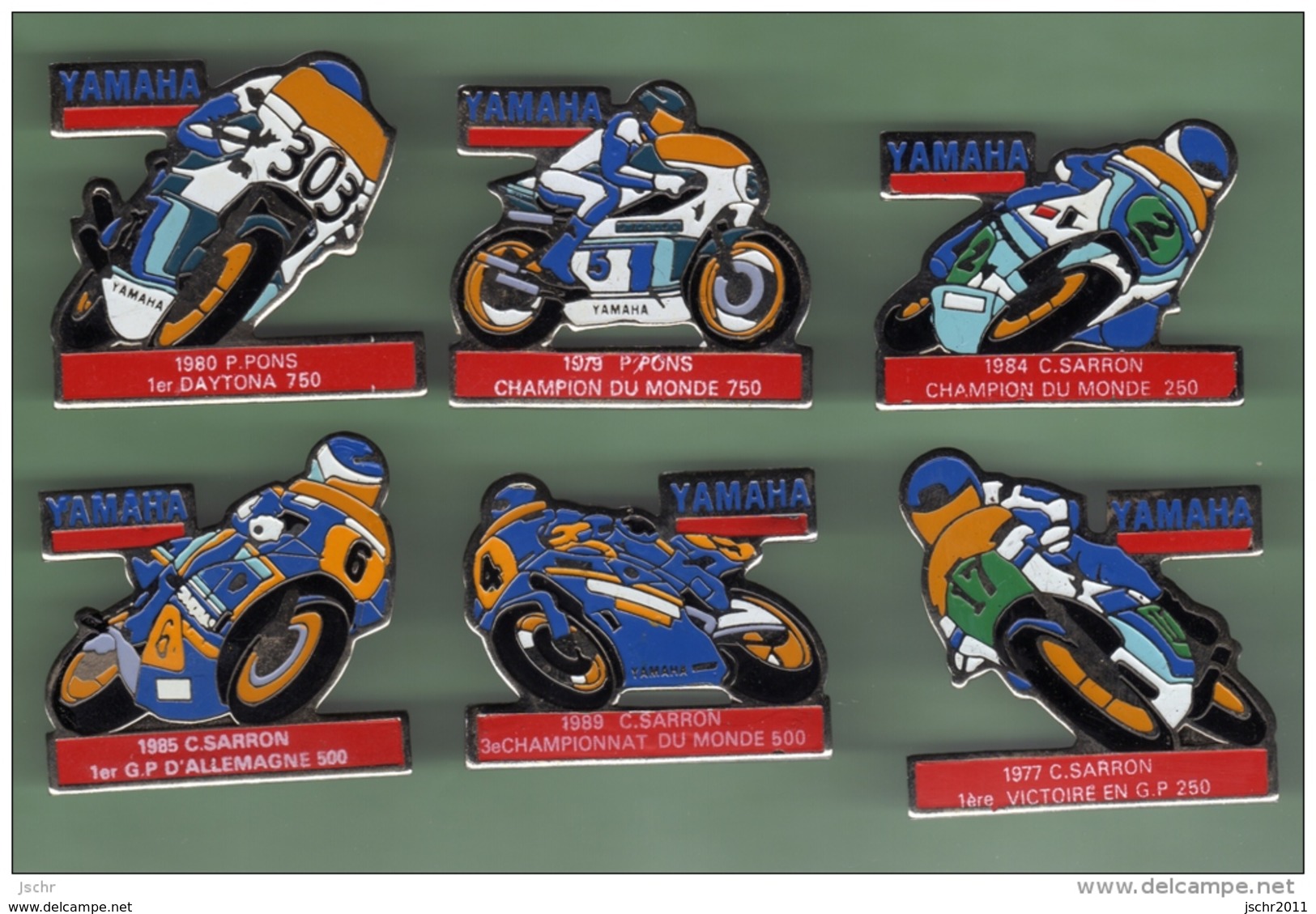 MOTO YAMAHA *** Lot De 6 Pin´s Differents *** 0052 - Motos