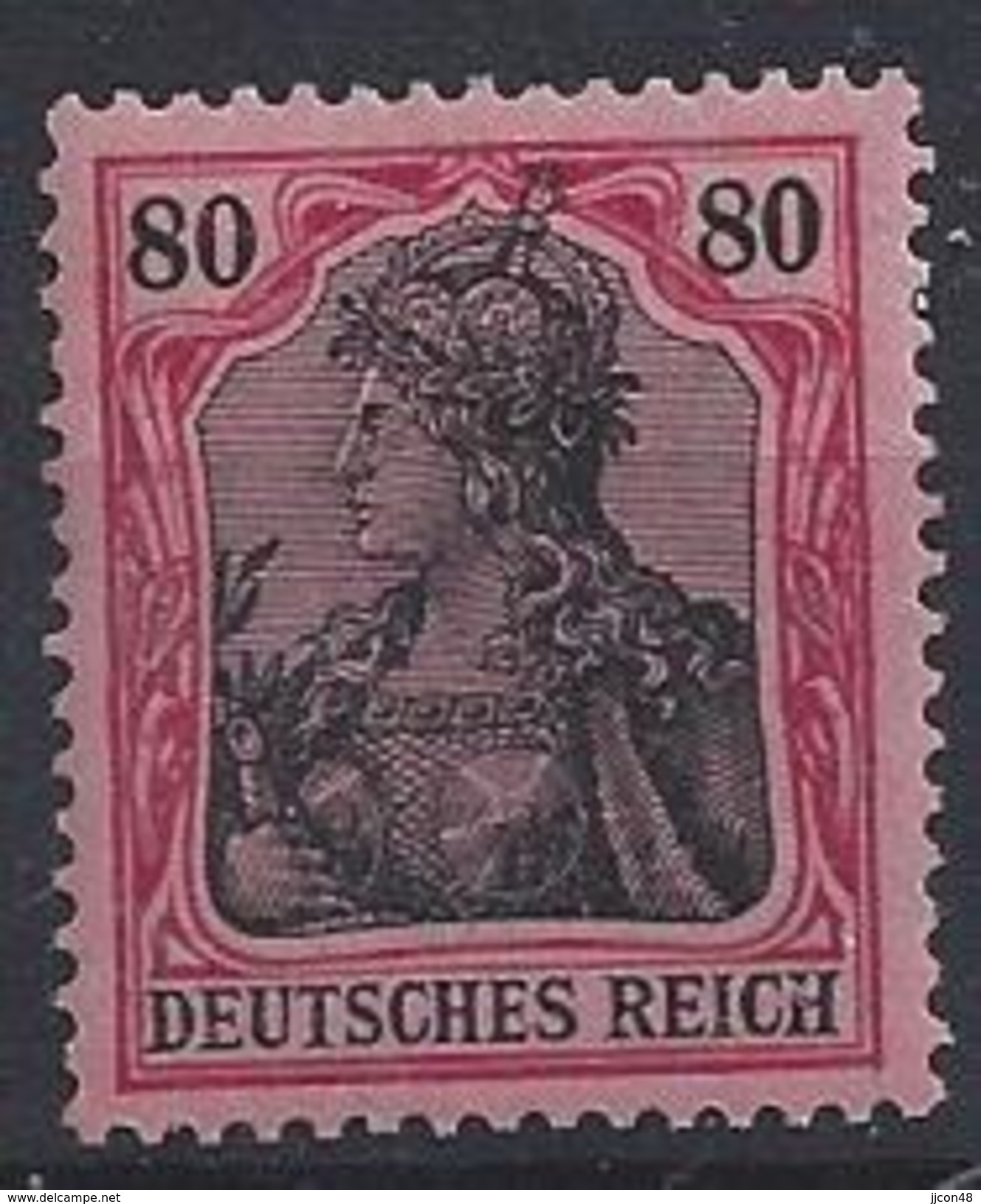 Germany 1915  Germania  80pf (**) MNH  Mi.93 II - Ungebraucht