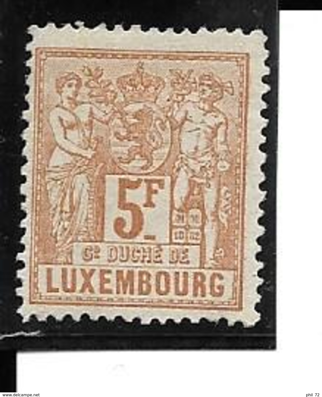 LUXEMBOURG Yvert N° 58 (*) - 1882 Allegorie