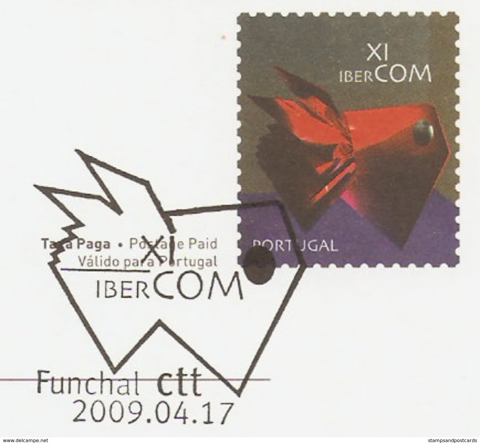 Portugal Entier Postale Ibercom Funchal Congrès Ibéro-américain Communication Cachet Premier Jour 2009 Postal Stationery - Telecom