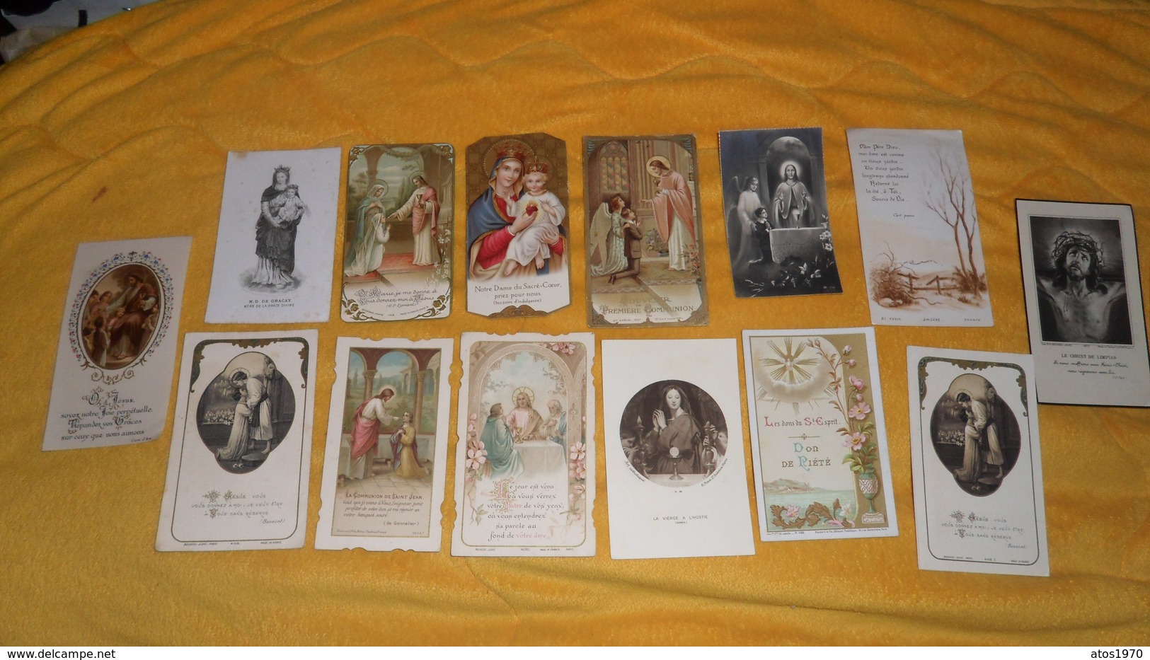 LOT DE 14 IMAGES RELIGIEUSES ANCIENNES PLUSIEURS DATES 1929,1930,37, .....ENDROIT DIFFERENT SAINT SAUVEUR LENDELIN..... - Devotion Images