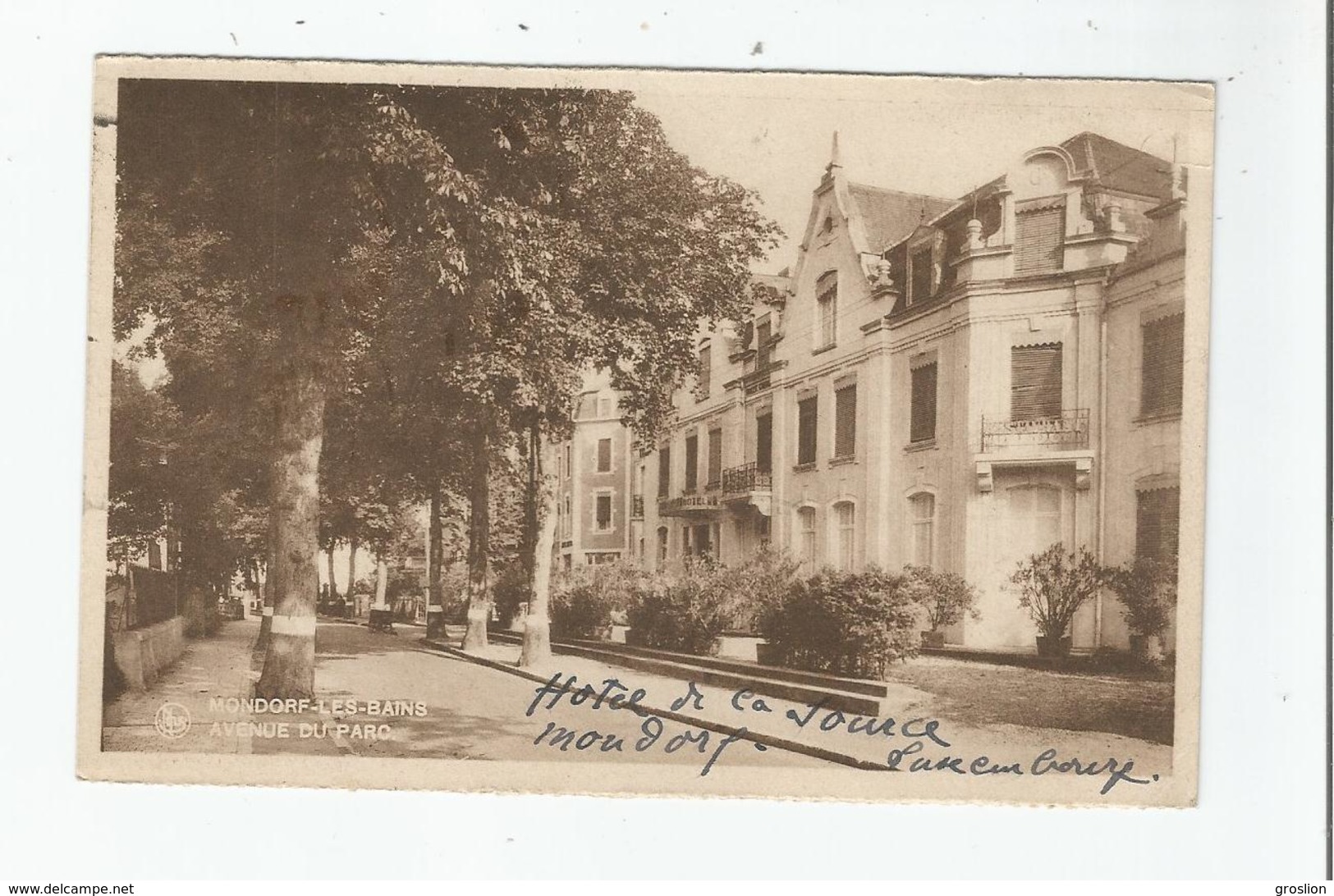 MONDORF LES BAINS 16  AVENUE DU PARC 1933 - Bad Mondorf