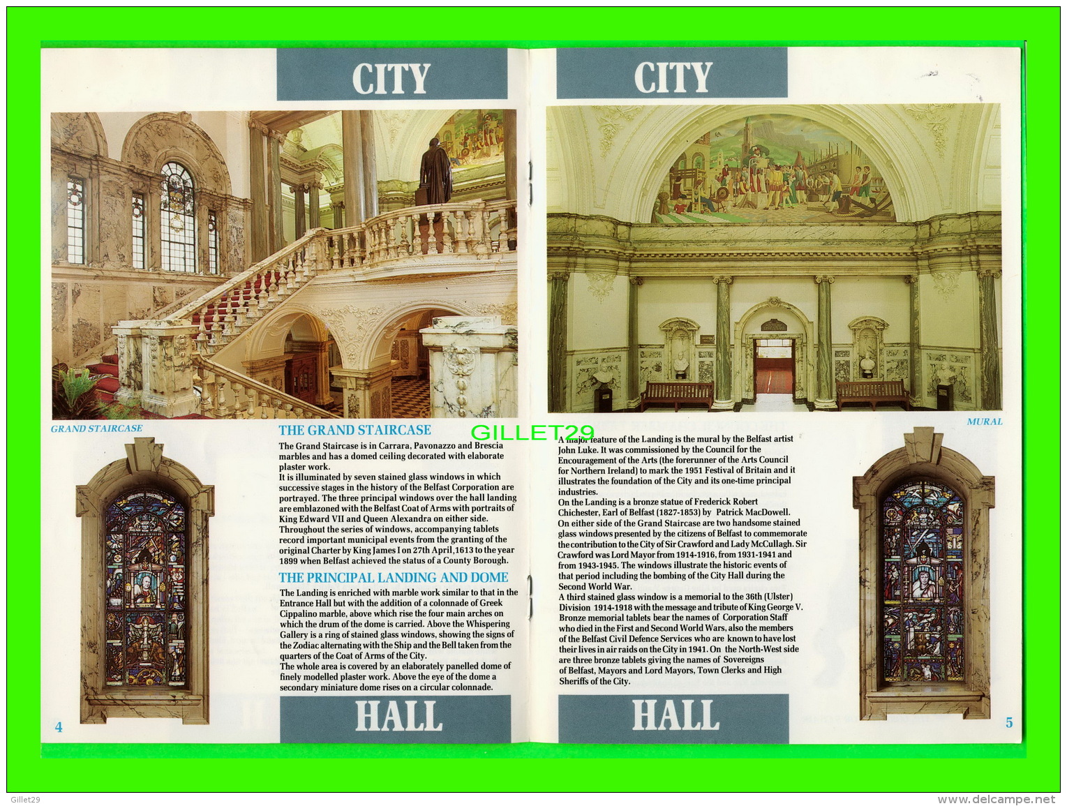 LIVRE - CITY HALL, BELFAST, IRLANDE DU NORD - 10 PAGES - DIMENSION 15 X 21cm - - Europe