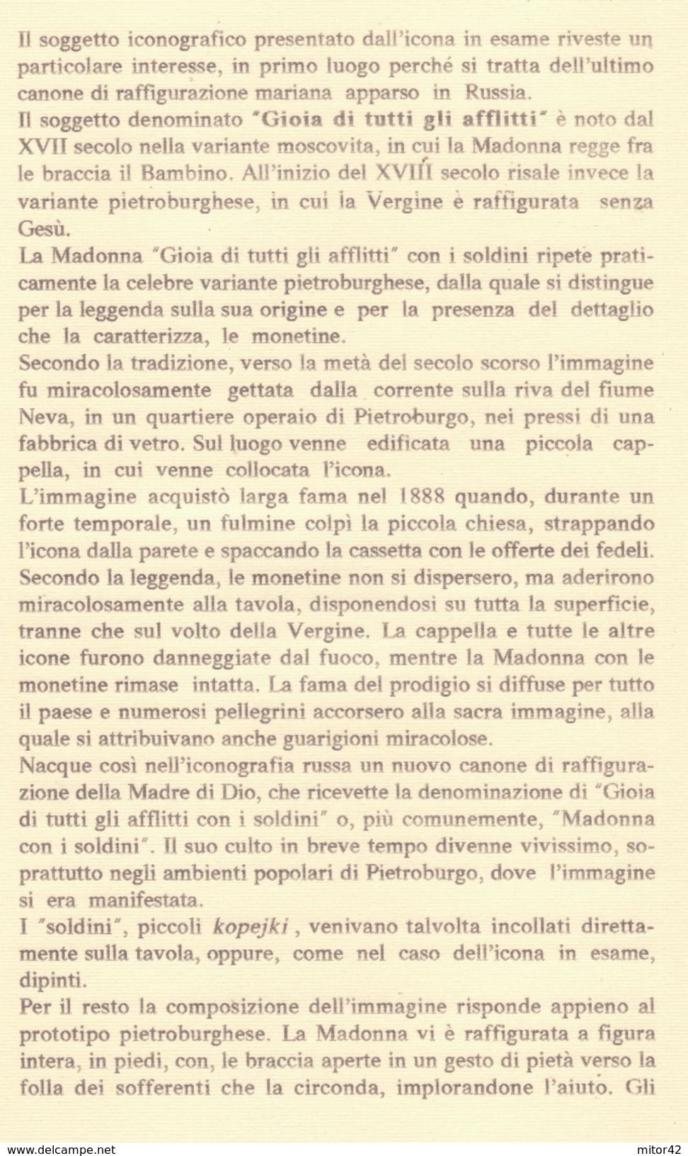 Icona Russa Su Tavola Cm.44x53,3x2,7-"La Madonna Gioia Di Tutti Gli Afflitti Coi Soldini" Con Certificato Di Autenticità - Altri & Non Classificati