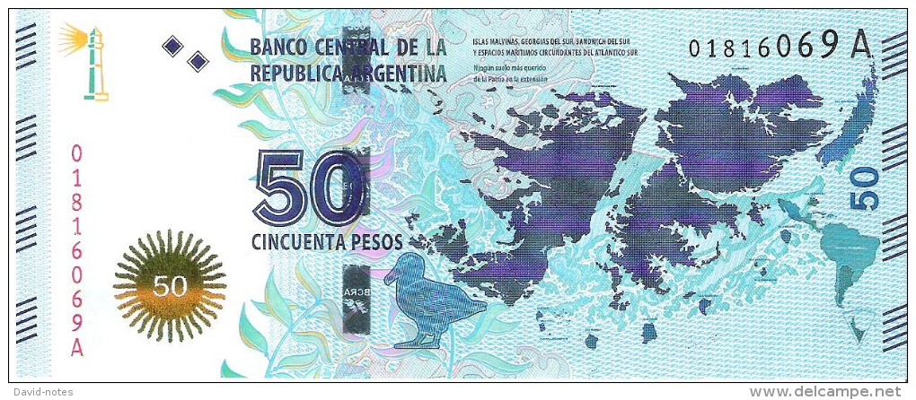Argentina - Pick 362 - 50 Pesos 2015 - Unc - Commemorative - Argentina