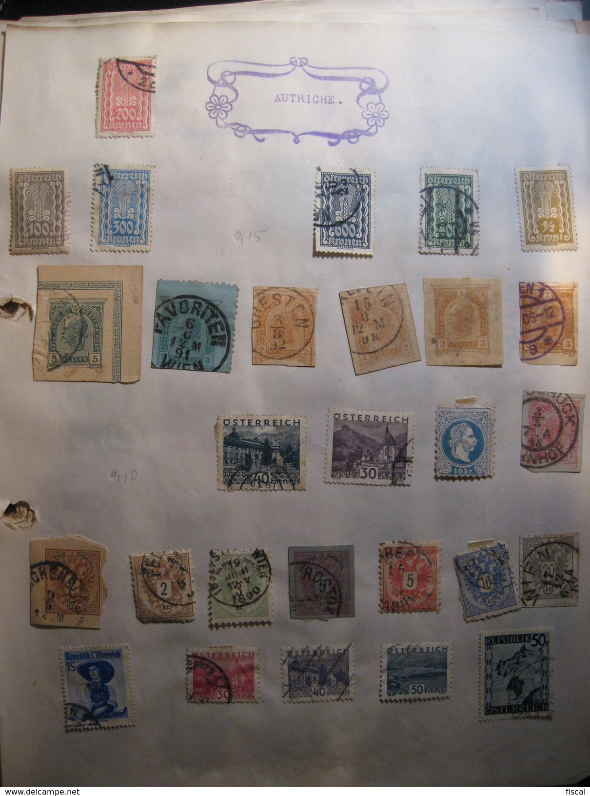 Lot De Timbres Anciens D'Autriche - Collections