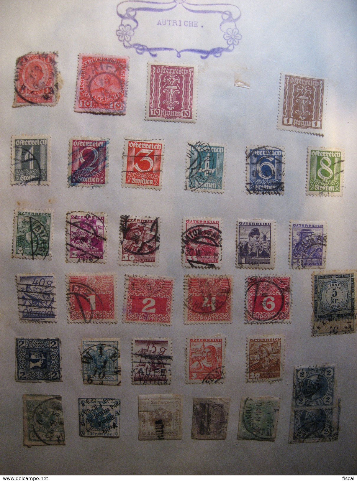 Lot De Timbres Anciens D'Autriche - Collections