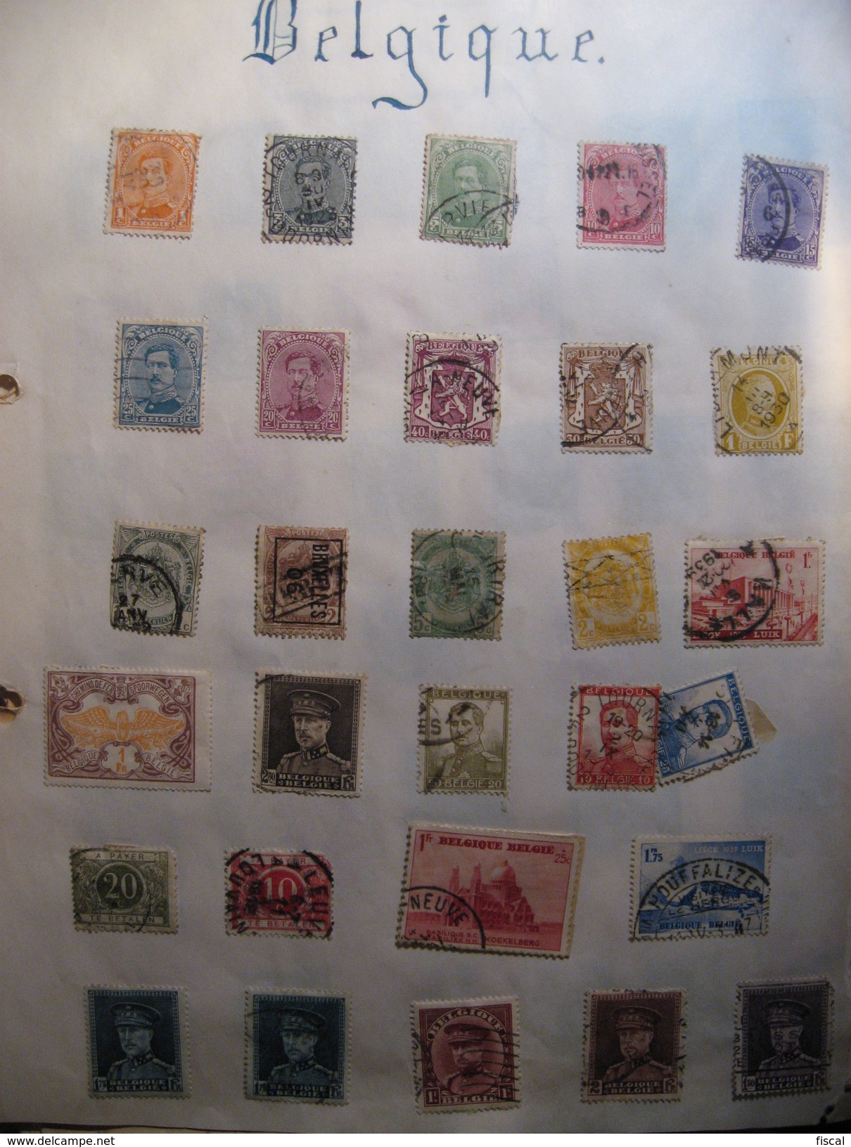 Lot De Timbres Anciens De Belgique - Colecciones