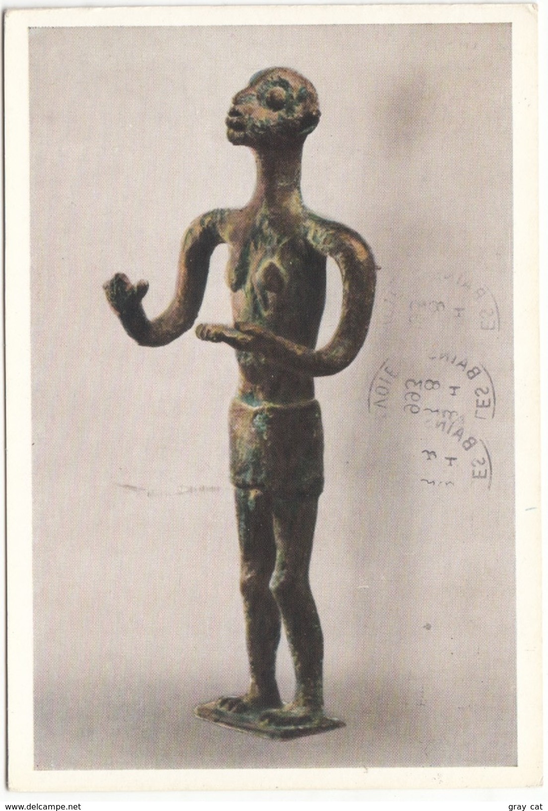 IL GESTICOLANTE, Bronzetto Nuragico, Museo Nazionale Archeologico Di Cagliari, 1993 Used Postcard [19209] - Sculpturen