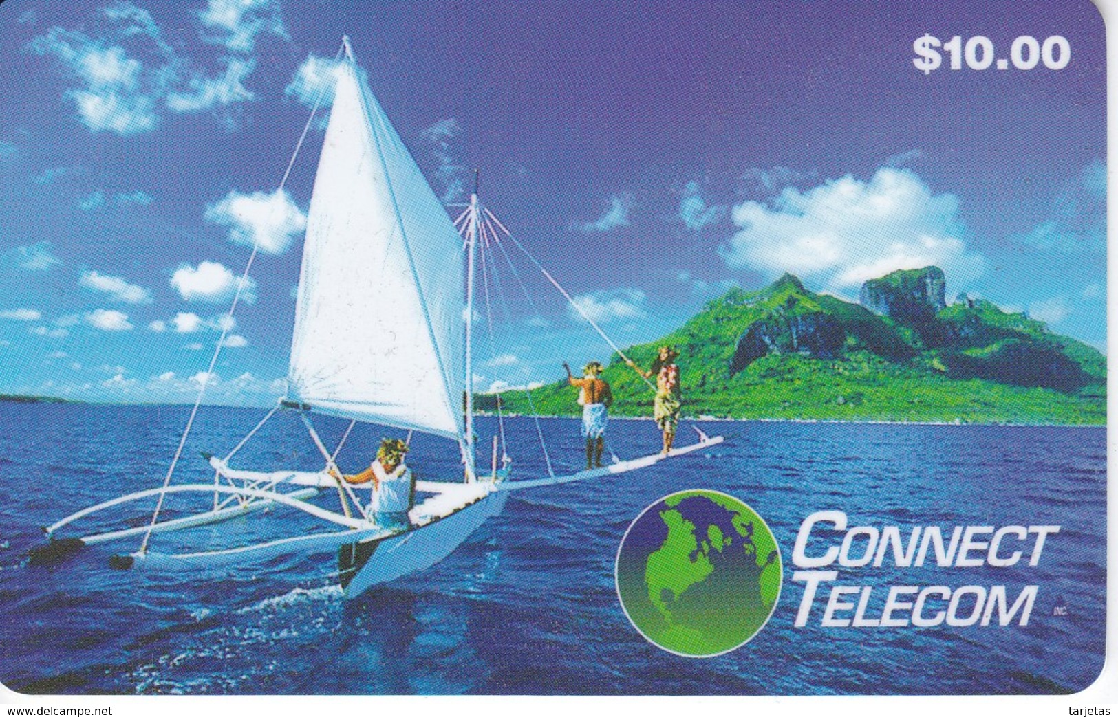 TARJETA DE ESTADOS UNIDOS DE CONNECT TELECOM DE UN BARCO (SHIP)  (FOOTBALL)  $10 - Otros & Sin Clasificación