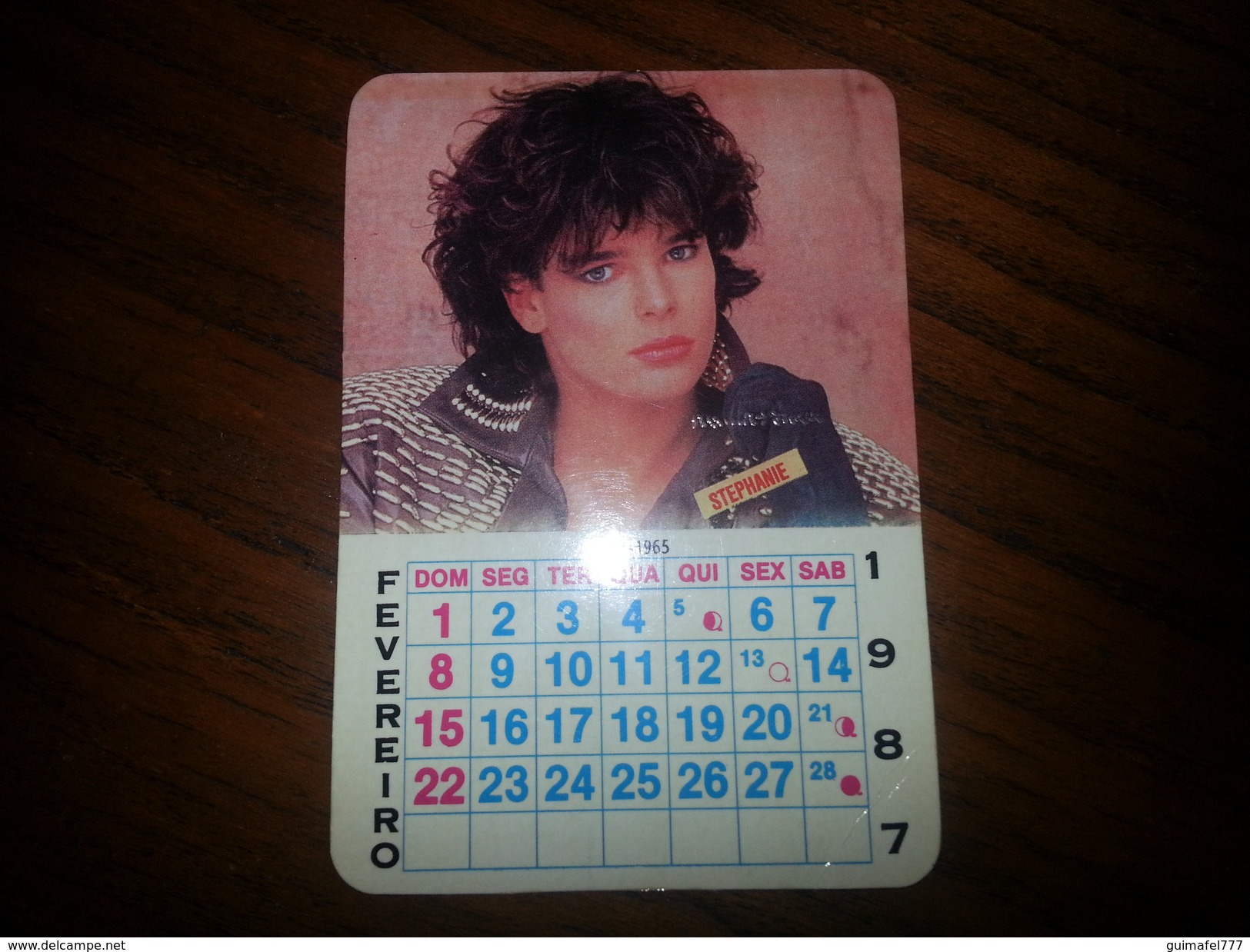 Portuguese Pocket Calendar  - Stephanie  -1987 - Petit Format : 1981-90