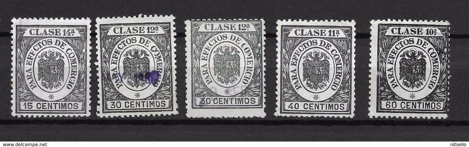 LOTE 1891 B   ///  ESPAÑA  FISCALES -   PARA EFECTOS DE COMERCIO - Steuermarken