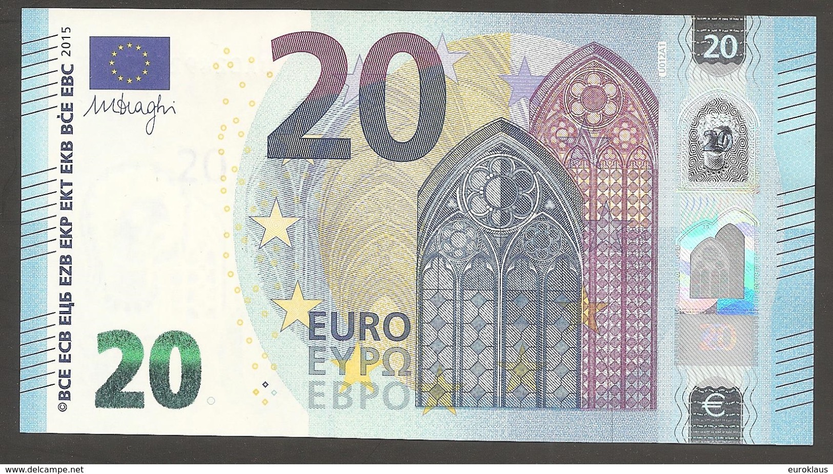 NEW 20 EURO U012A1 CHARGE 24 UA024 UNC - 20 Euro