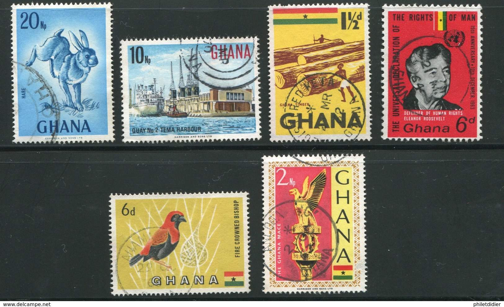 Ghana Lot De Timbres Oblitérés - Ghana (1957-...)