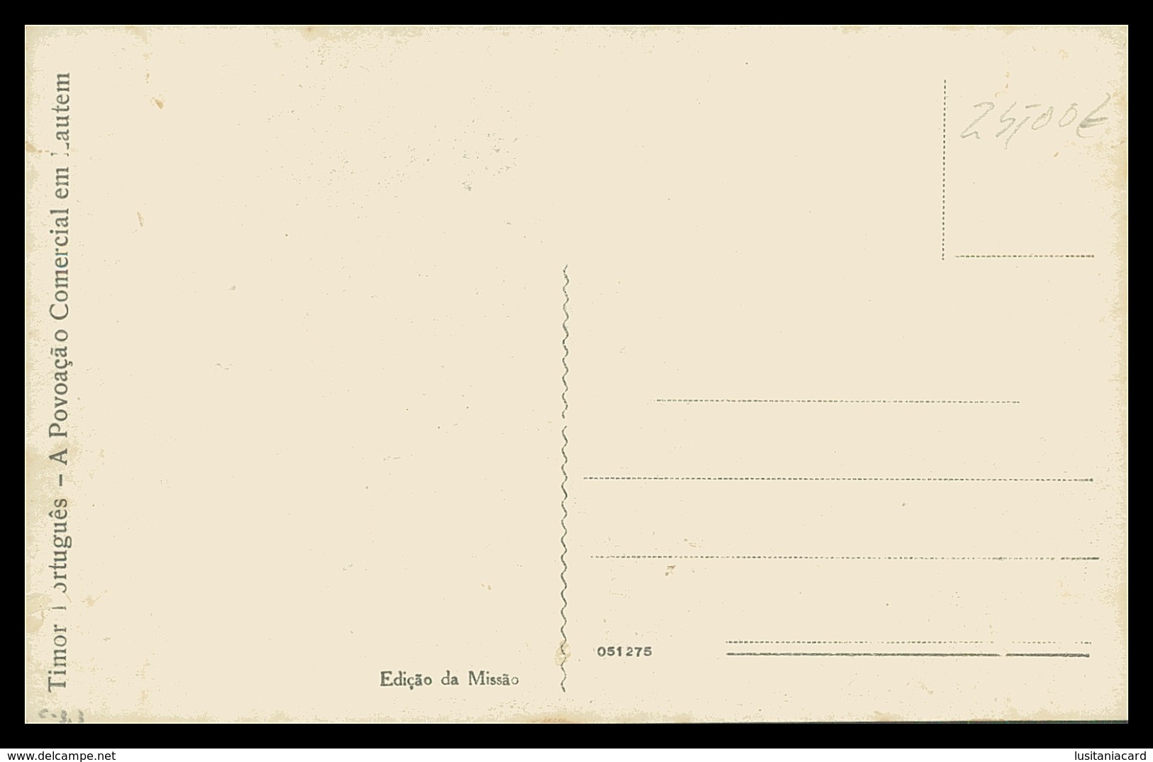 TIMOR - LAUTEM -  A Povoação Comercial Em Lautem. ( Ed. Da Missão)   Carte Postale - Oost-Timor