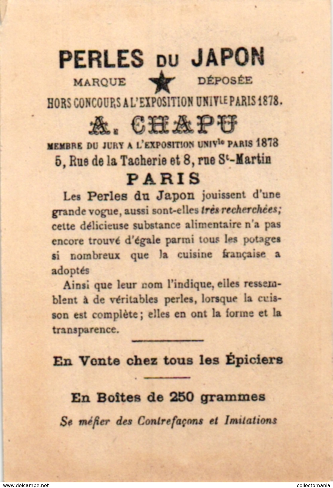 7 Cards PubTapioka Chapu Paris Perles Du Japon Imp Sicard Jean Bart Beranger Victor Hugo Jeanne Darc Wateau Lulli - History