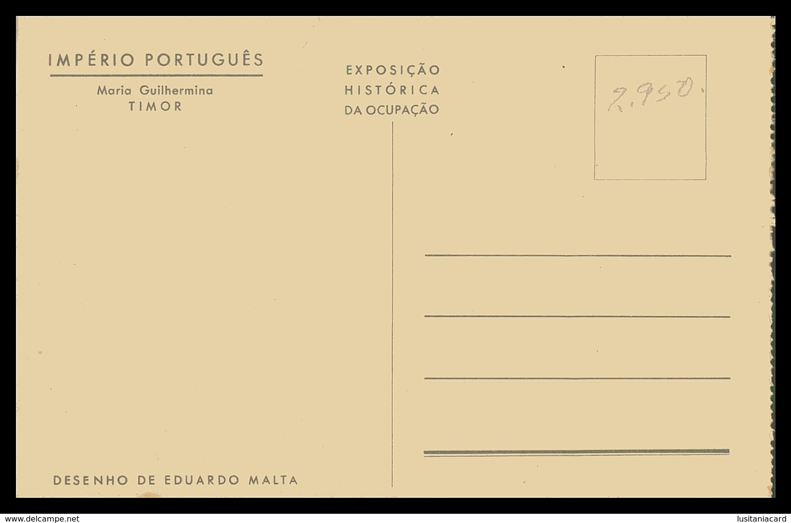 TIMOR - EXPOSIÇÕES - Maria Guilhermina( Ed. Exp. Historica Da Ocupação)  Carte Postale - Osttimor