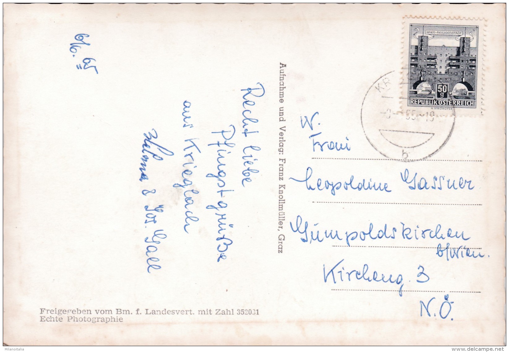 Krieglach, Steiermark (839-180) * 6. 6. 1965 - Krieglach