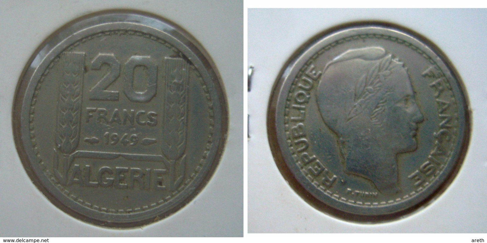 ALGÉRIE 20 Francs Turin 1949 - Argelia