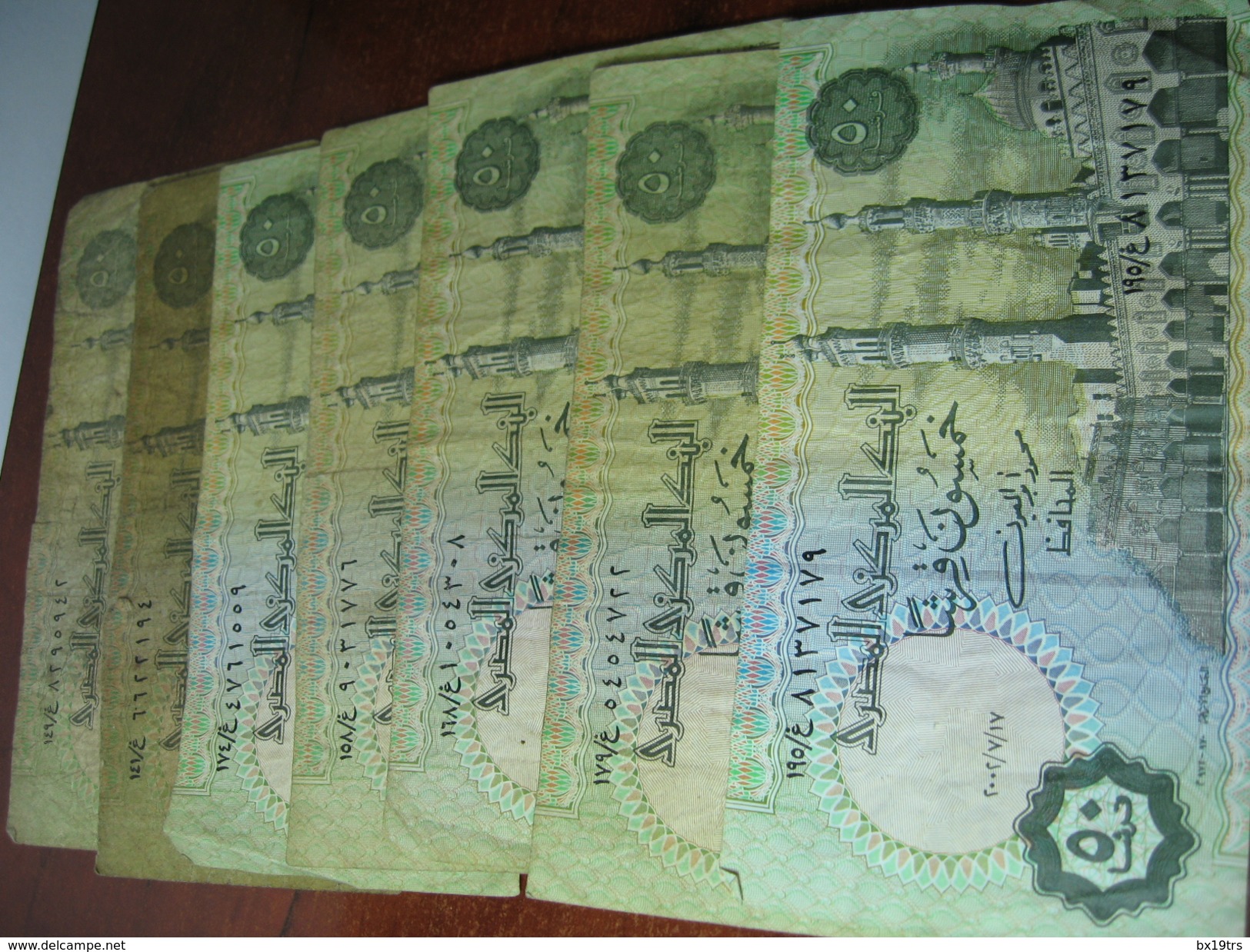 7 BILLETS DE 50 PIASTRES EGYPTE - Egypt