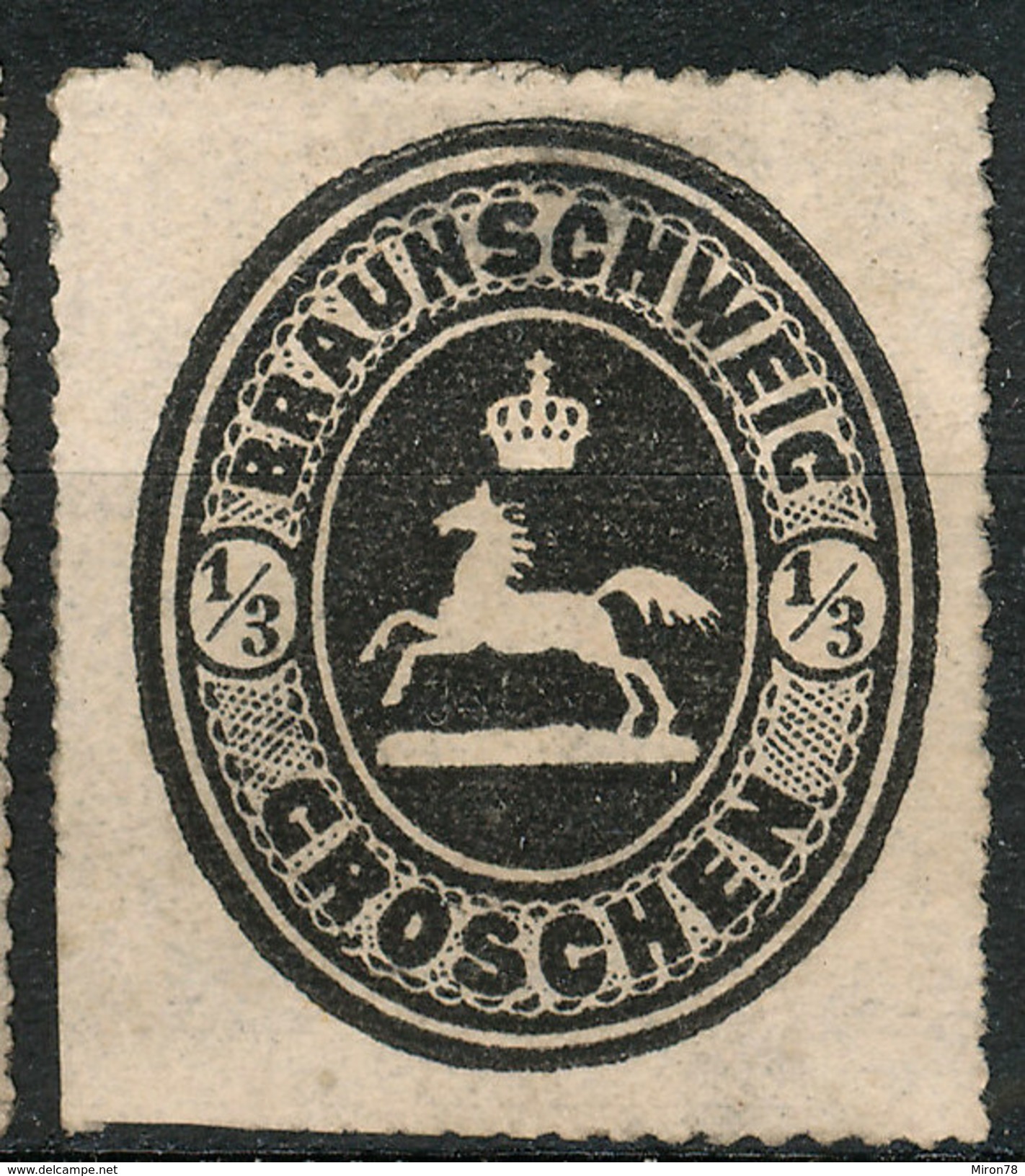 Stamp German States Brunswick  1865  1/3gr  Mint Lot#24 - Brunswick