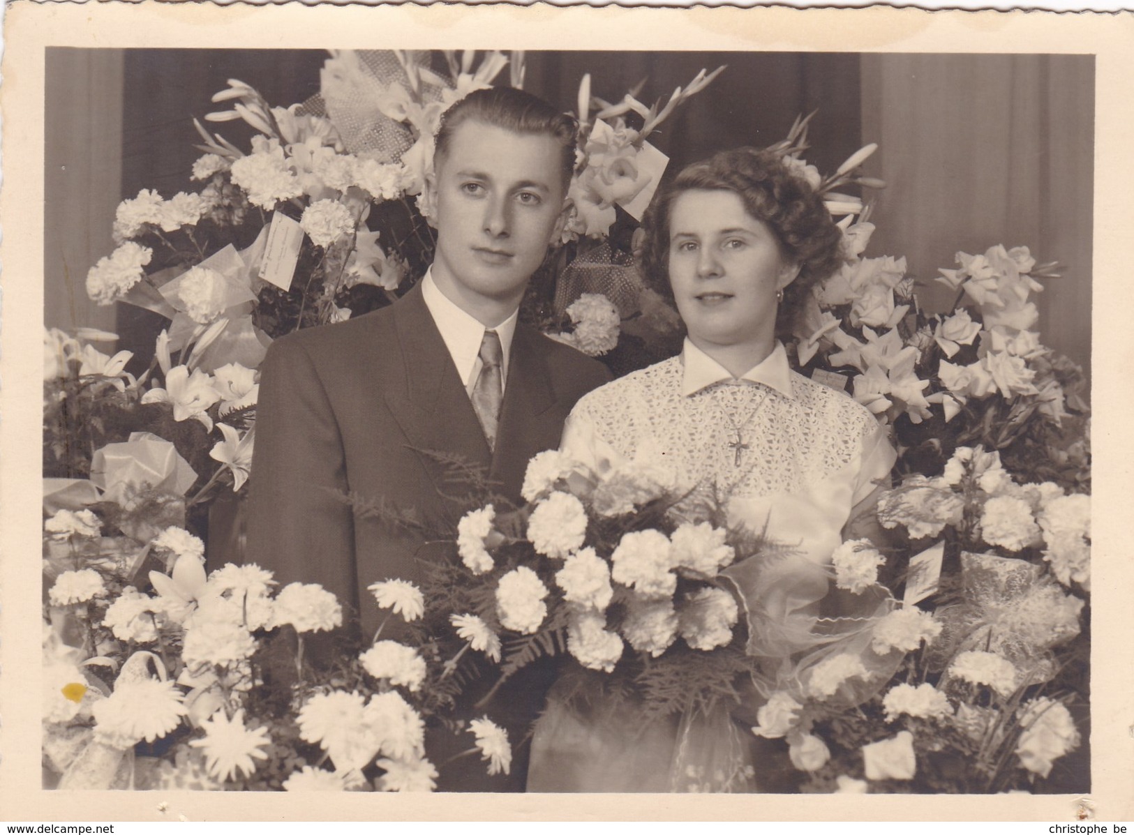 Postkaart, Fotokaart, Huwelijksfoto (?) (pk31879) - Couples