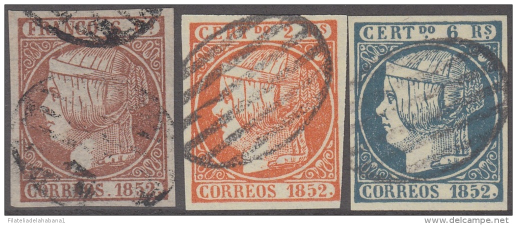 FAC-85 ESPAÑA SPAIN. SEGUI OLD FACSIMILE REPRODUCTION. ISABEL II. 1852 6c- 6r USED. - Proofs & Reprints