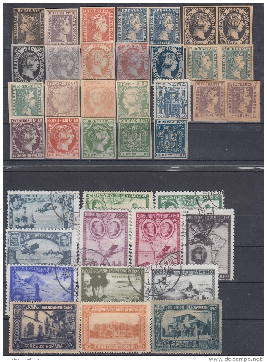 FAC-101 ESPAÑA SPAIN. SEGUI OLD FACSIMILE REPRODUCTION. LOT OF 126 DIFFERENT STAMPS. - Proofs & Reprints