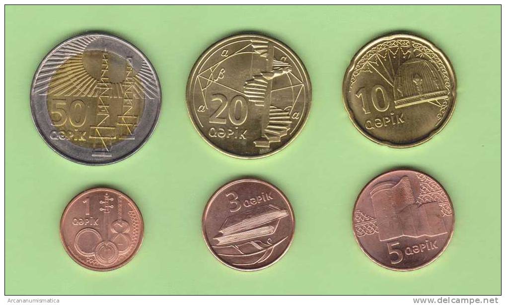 AZERBAIYAN    Tira/Set  6 Monedas/Coins  SC/UNC     DL-9720 - Azerbaïdjan