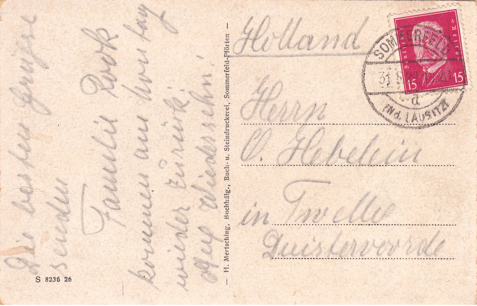 Old Postcard Of Schlob Dolzi,Sommerfeld, Oberhavel, Brandenburg, Germany.,Posted With Stamp,N53. - Sommerfeld