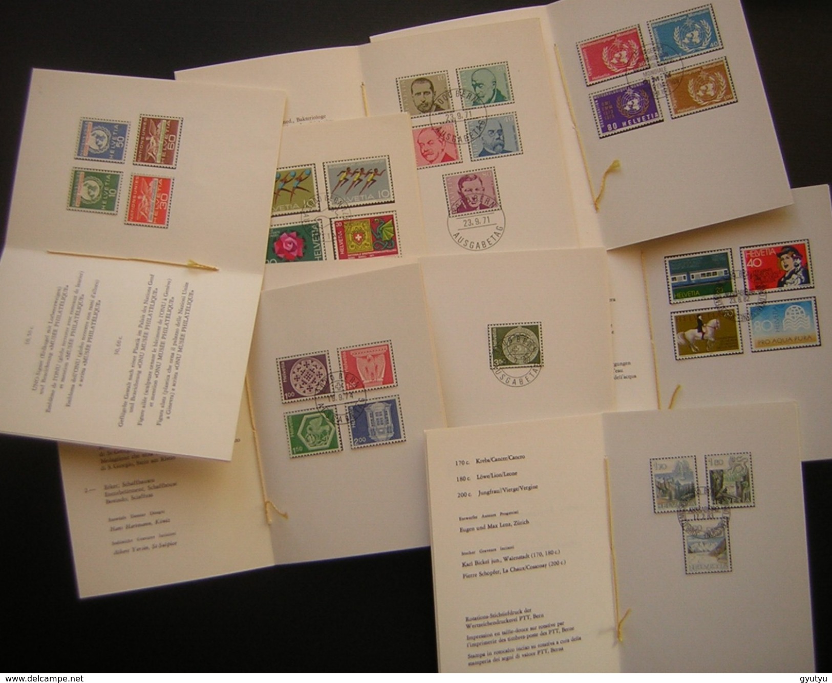 Suisse Lot De 8 Livrets Avec Timbres Des Années 1962 à 1983, Voir Photos Pour Le Détail - Collections