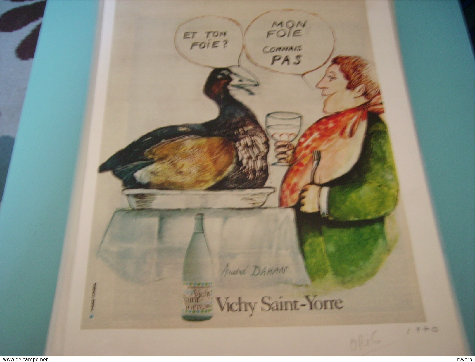 ANCIENNE PUBLICITE TON FOIE VICHY SAINT YORRE 1970 - Advertising