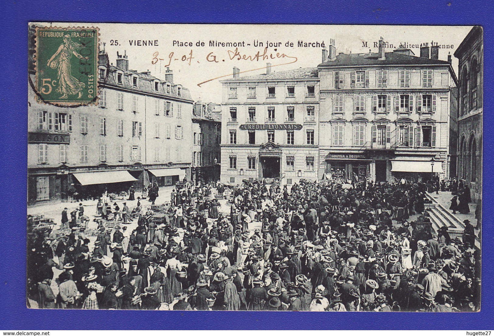 VIENNE  Marché 1907  (1 INFIME ET TRES LEGERE PLIURE A G SINON TTB ETAT) Ww1213) - Vienne